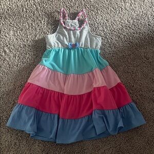 Jona Michelle Charcoal and White Striped Dress